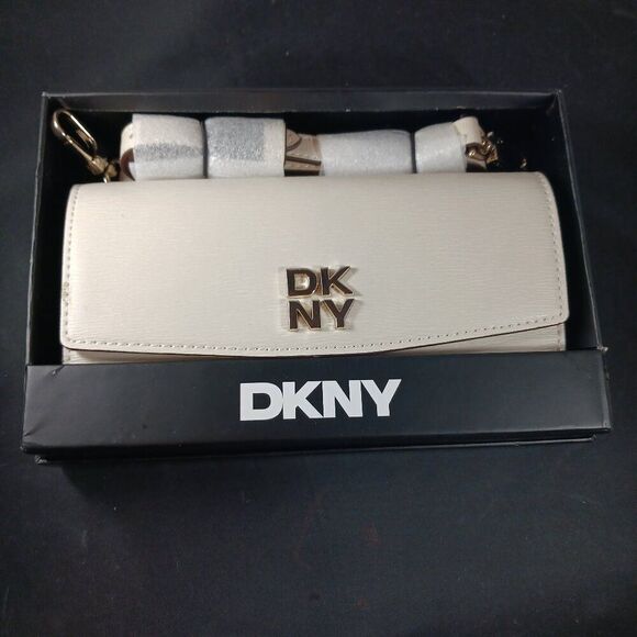 DKNY Women's Off White Crossbody Wallet Bag - Picture 1 of 6